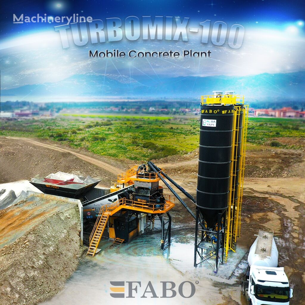 جديد ماكينة صناعة الخرسانة FABO TURBOMIX-100 Mobile Concrete Batching Plant