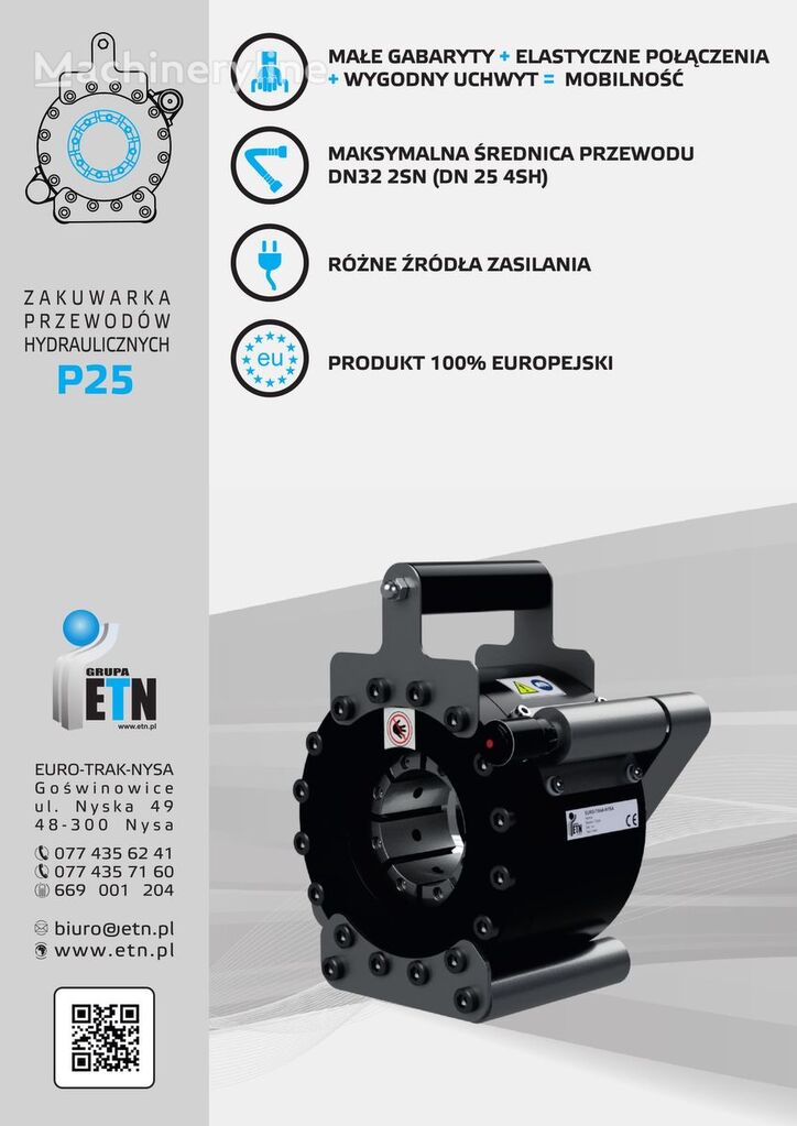 جديد ماكينة الضغط الهيدروليكى ZAKUWARKA P25 CRIMPING MACHINE P25